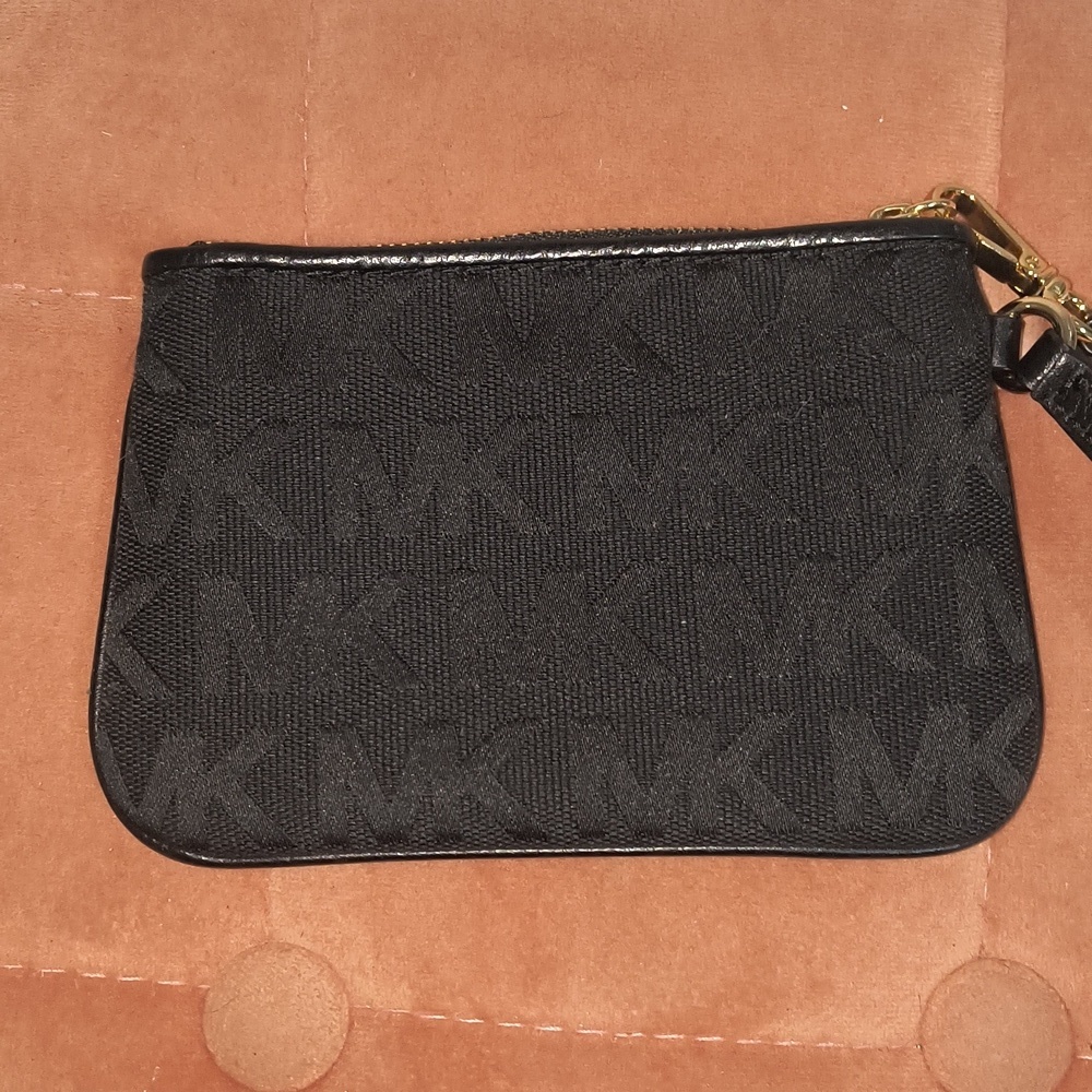 Michael Kors Black Signature Canvas Wristlet - Picture 3 of 7